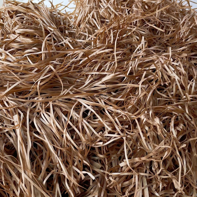 JINZOFLY Raffia Paper Shreds, 100g Shredded Paper for Gift Box, Crinkle Cut Paper Shred Filler for Gift Wrapping & Basket Filling(Coffee) - Image 2